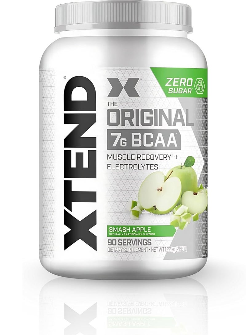 اسكتيند مسحوق BCAA الأصلي بدون سكر مع إلكتروليتات للترطيب وإصلاح العضلات، مكمل بعد التمرين، بنكهة التفاح الأخضر نوكاوت – 90 حصة - Image 1