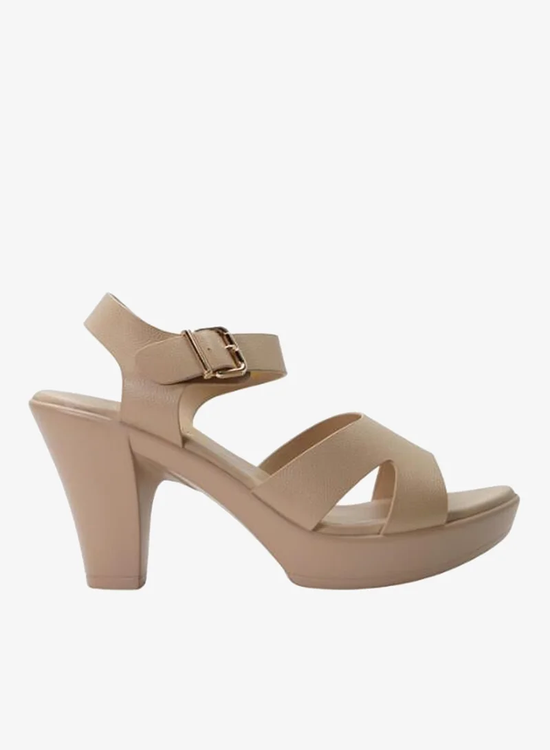 092-3067 Michelle Morgan Ladies High Heel Backstrap Sandals 514RL519 Beige