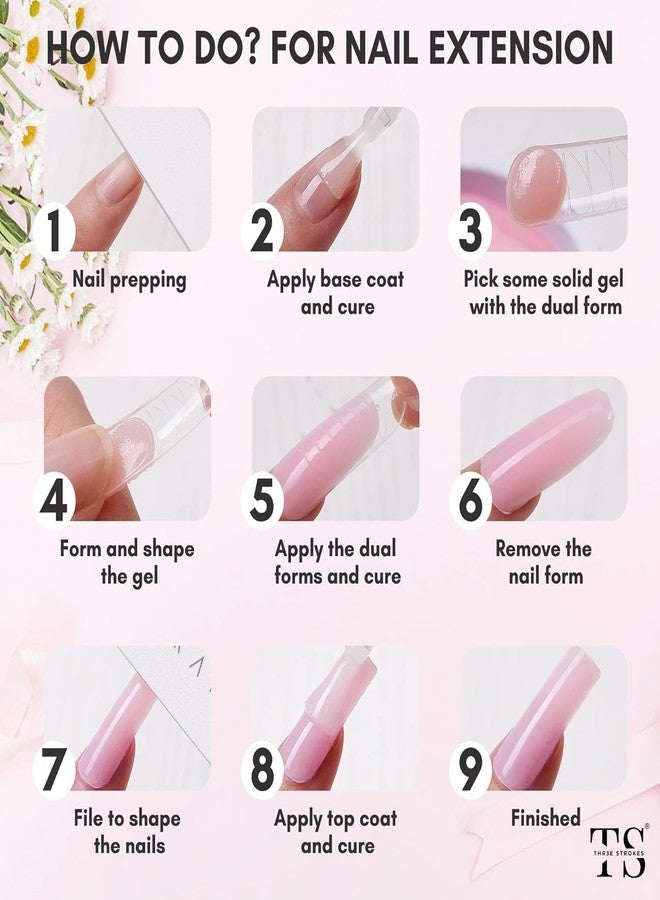 THR3E STROKES 7D Sculpting Gel for Nail Art - Clear 15g Hard Builder Gel for Nail Extension, Carving & Embossing | Non-Sticky Texture, 7D Pattern Design Gel - Professional & DIY Use (CLEAR JAR) - Image 3