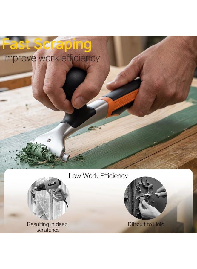 Onemake Premium Ergonomic Carbide Scraper - 2-1/2", Heavy-Duty Tool for Wood, Metal, Glass & Floors, Removal on Various Surfaces Dry Glaze, Stains, Putty, Scratches, Rust, Paint, Glue, Varnish, Resin - 65 mm - Image 4