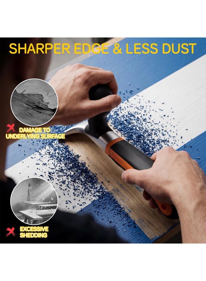 Onemake Premium Ergonomic Carbide Scraper - 2-1/2", Heavy-Duty Tool for Wood, Metal, Glass & Floors, Removal on Various Surfaces Dry Glaze, Stains, Putty, Scratches, Rust, Paint, Glue, Varnish, Resin - 65 mm - Image 5