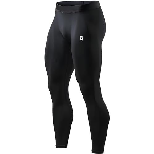 QUADA Compression Tights | Compression Pants | Gym & Sports Body Fit Tights Activewear (2XL) Black - Image 1