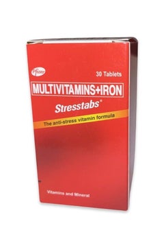 Stress Tabs 1 Bottle Multivitamin + Iron 30 Tablets