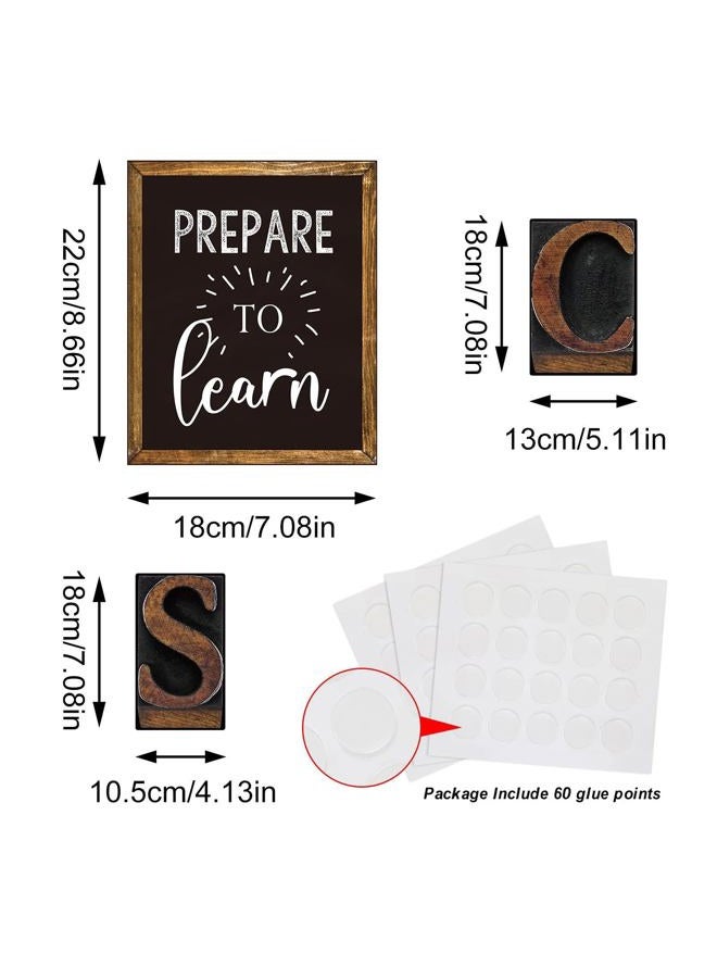 Clabby 20 Pieces Classroom Bulletin Board Posters Class Rules Letter Motivational Quote Wall Poster Set Class Inspirational Decors Rustic Poster Decoration (12 x 10 Inch, 10 x 8 Inch, Bright Style) - Image 2