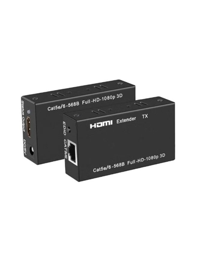 Terabyte HDMI Extender, 60M HDMI Transmitter and Receiver, HDMI to RJ45, RJ45 to HDMI, HDMI to Ethernet signle RJ45 cat5e/ 6/7 Cables Up to 196ft(60m), Supports 1080p 3D HDCP EDID - Image 1