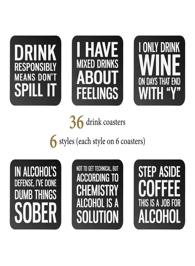 Lillian Rose Black & White Set of 36 Drinking Coasters - Image 3