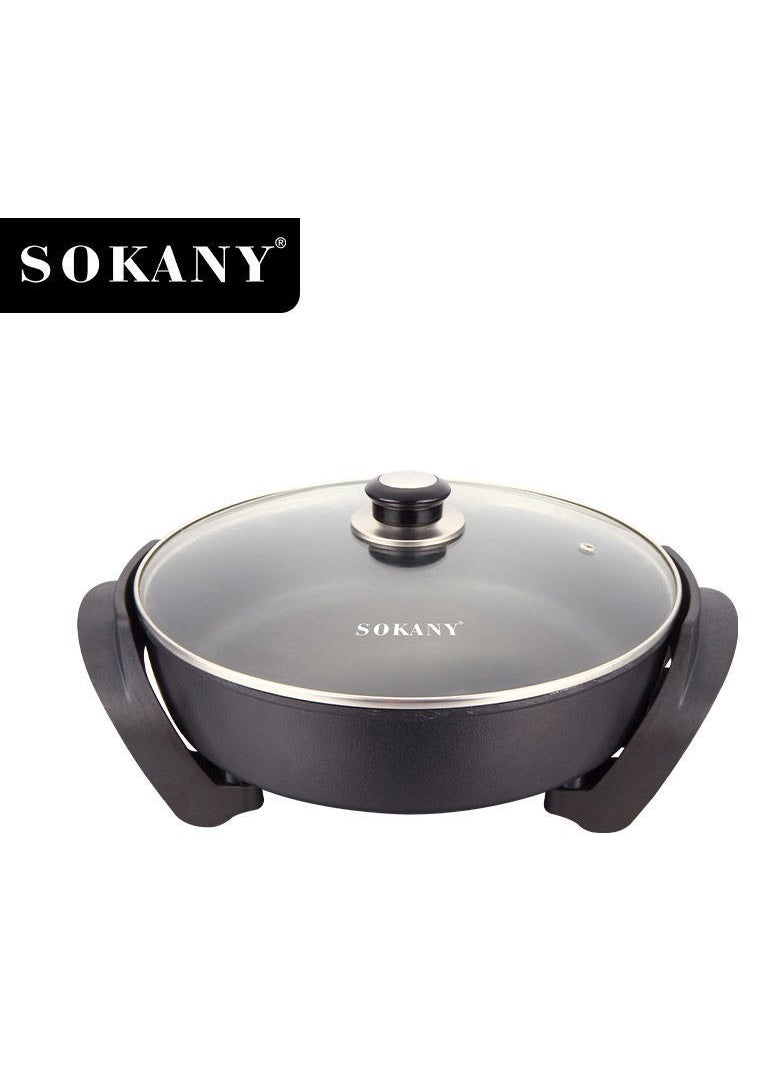 sokany Multifunction Electric Frying Pan, Electric Skillet, 1500W, Non-stick, SK-2004, Black  - Image 1