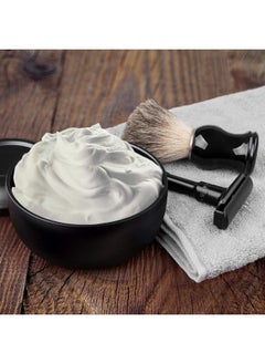 QSHAVE Stainless Steel Shaving Bowl With Lid 4 Inch Diameter Large Deep Size Matte Black Chrome Coating  - Image 5