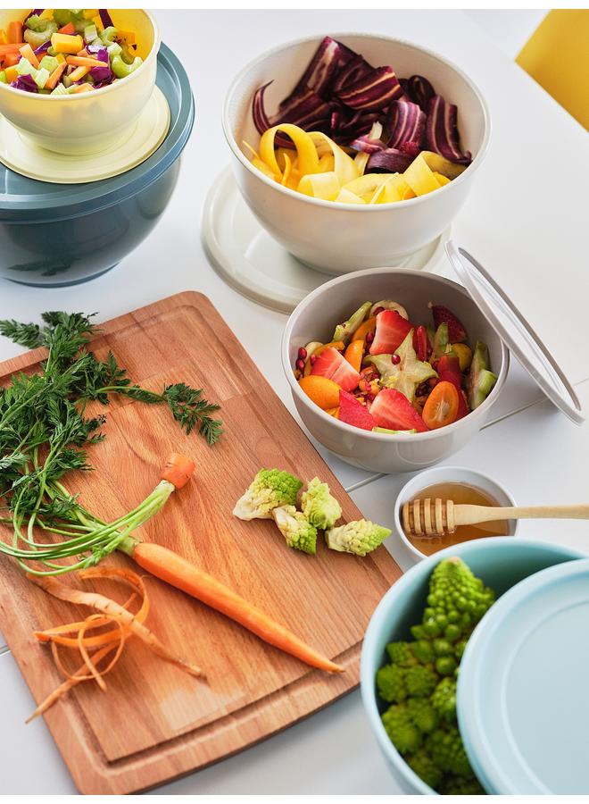 Zaboon Bowl With Lid, Set Of 5, Mixed Colours - Image 2