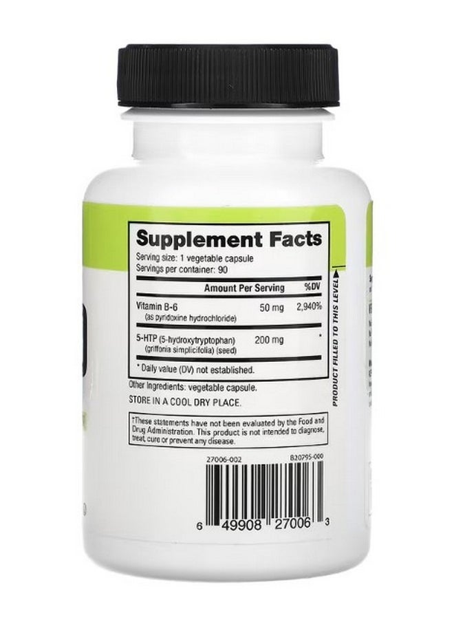 NutraBio 5 HTP 200 mg 90 Veggie Capsules  - Image 2