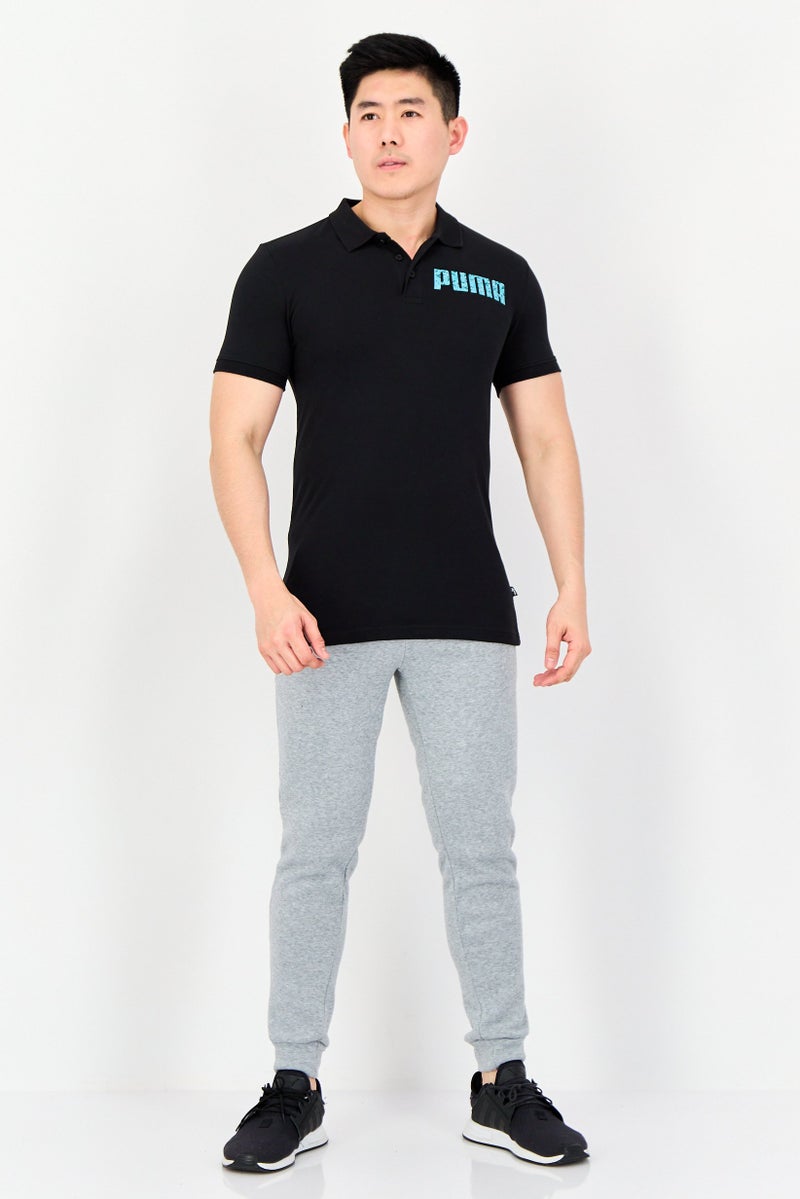 PUMA تي شيرت بولو رياضي للرجال بأكمام قصيرة، خارجي، أسود - Image 4