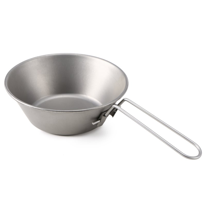 Titanium Bowl 4 Inches Ultra Light Corrosion-Resistant Camping Bowl - Foldable Stay-Open Handle Backpacking Bowl for Camping Hiking Backpacking Picnic Everyday Use - Image 2