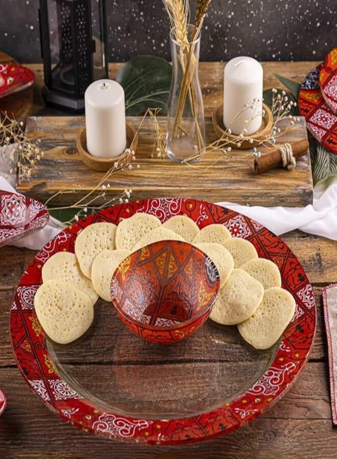 Rosa Glass Serving Plate, 38 cm Size, Kh.Red