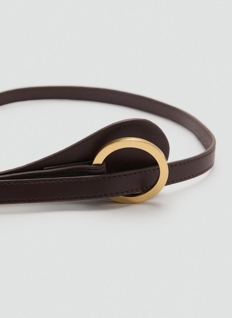 MANGO Thin belt with maxi-buckle - Image 3