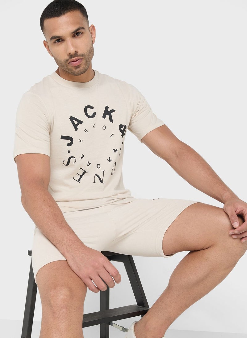 JACK & JONES Logo Crew Neck T-Shirt - Image 1