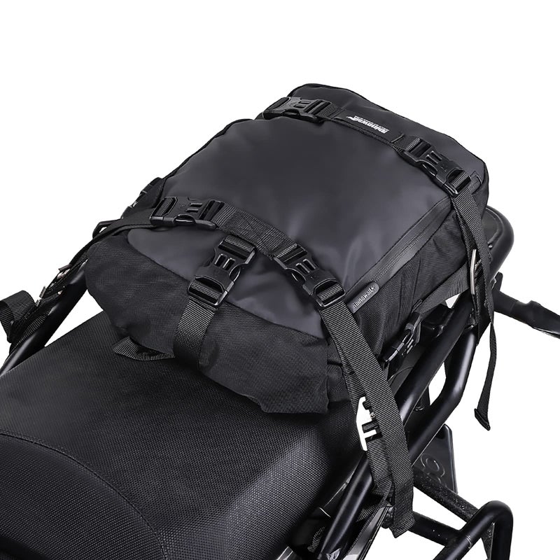 Rhinowalk Motor Saddle Bag Motorcycle Pannier Bag Waterproof Multifunctional Rear Rack Trunk Seat Bag Black 10L - Image 2