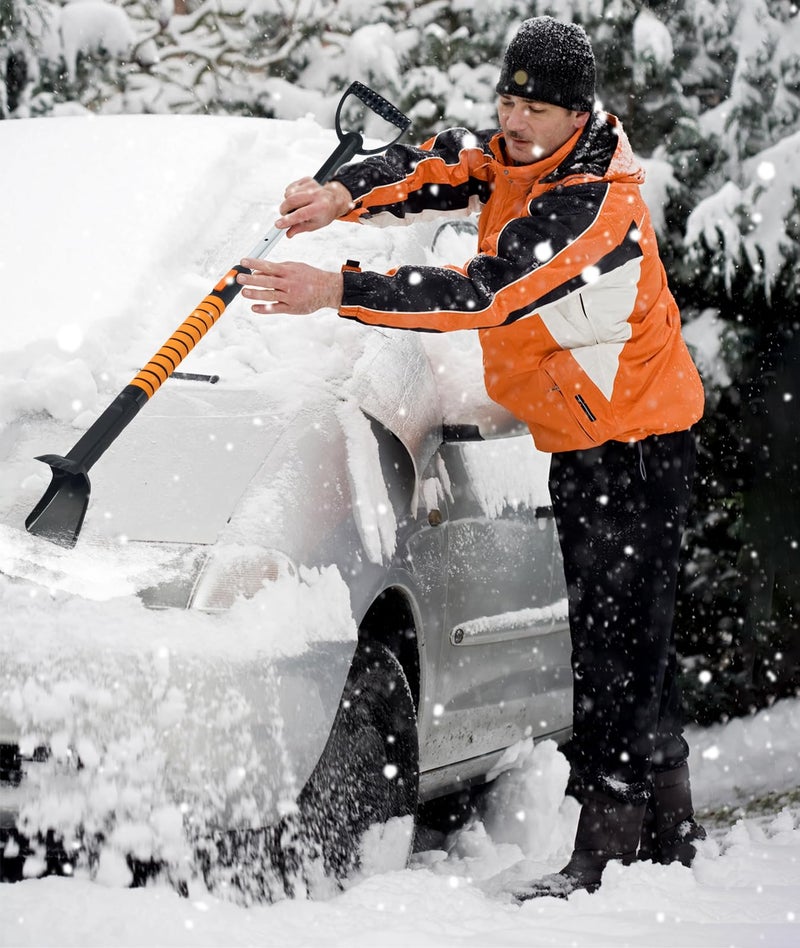 Irosiy 5-in-1 Car Snow Brush Snow Scraper for Car- Snow Brush for Car, Truck, SUV - Heavy Duty Aluminum Alloy (60in Extended) - Image 4