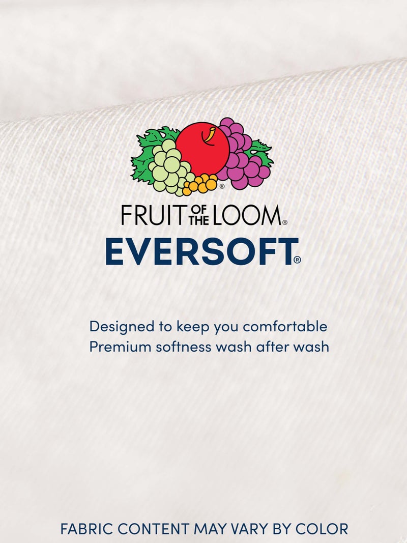 Fruit of the Loom Men's Eversoft Cotton Stay Tucked Crew T-Shirt, Regular-6 Pack White, 3X_l - Image 3