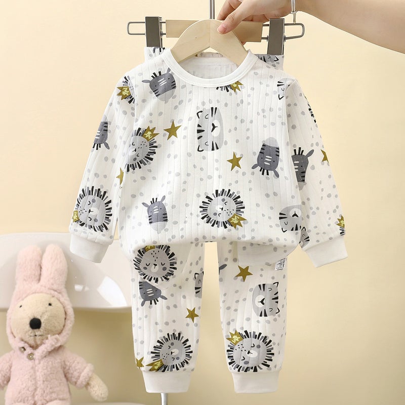 Children's Pure Cotton Underwear Set, New Autumn Style, Boys' Autumn Clothes and Pants, Baby Pajamas, Girls' Loungewear, Children's Clothing - Image 1