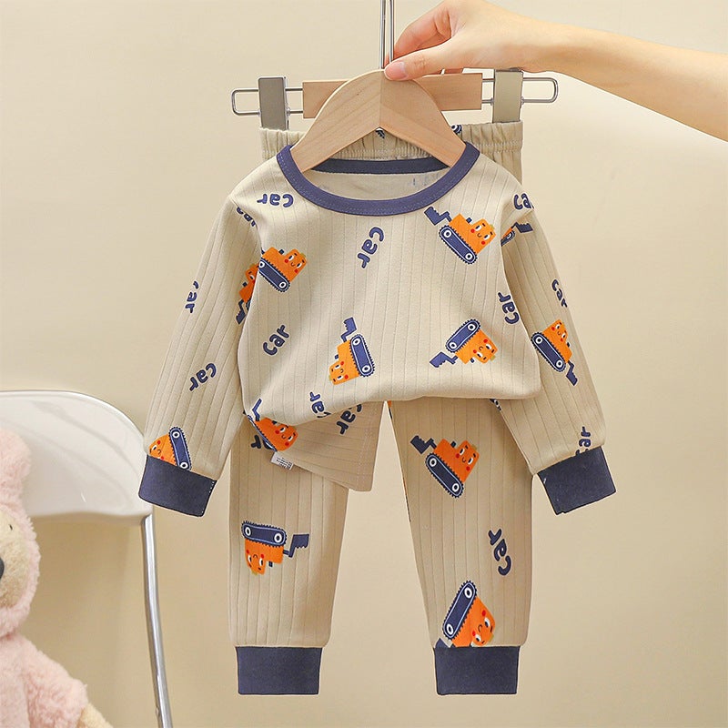Children's Pure Cotton Underwear Set, New Autumn Style, Boys' Autumn Clothes and Pants, Baby Pajamas, Girls' Loungewear, Children's Clothing - Image 4