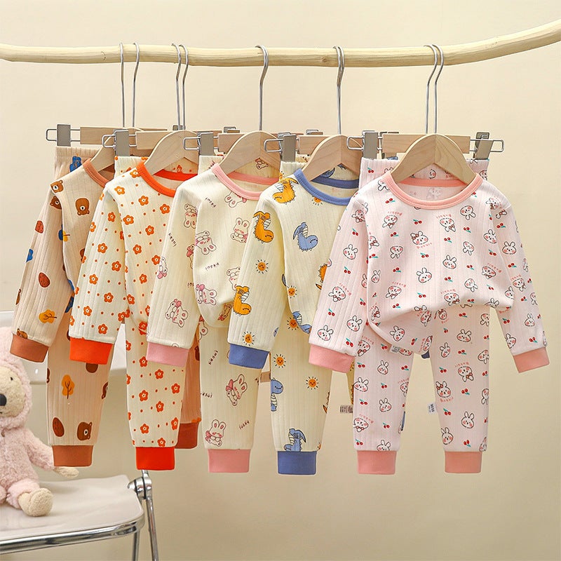 Children's Pure Cotton Underwear Set, New Autumn Style, Boys' Autumn Clothes and Pants, Baby Pajamas, Girls' Loungewear, Children's Clothing - Image 2