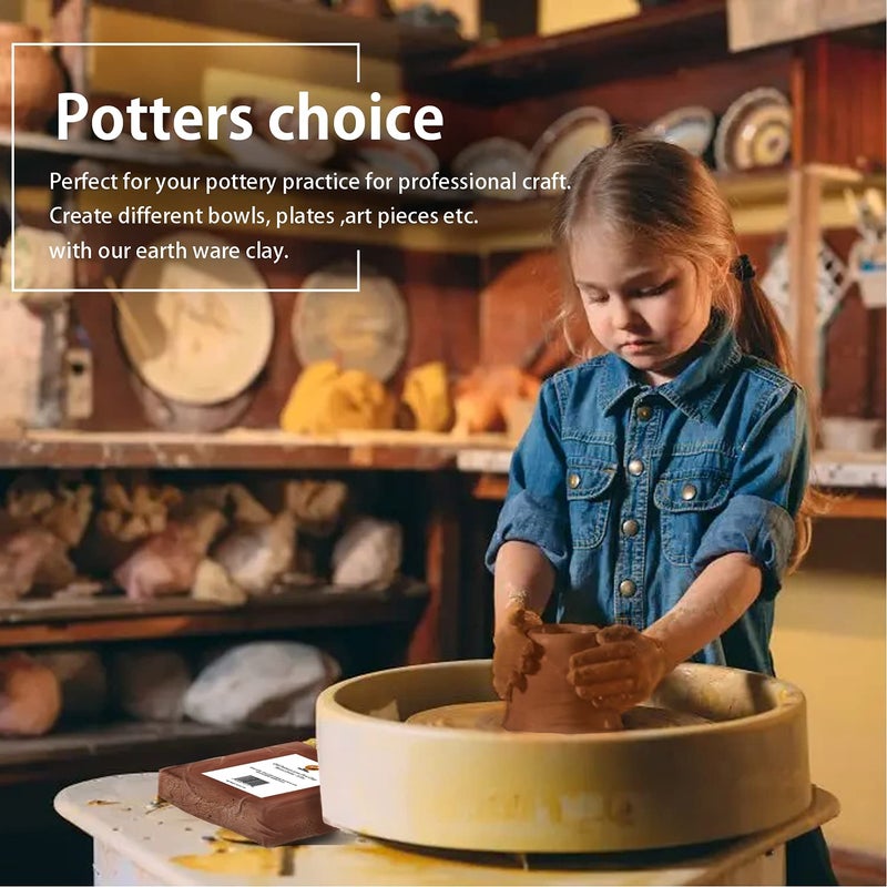 Old Potters Low Fire Pottery Clay (Cones 06-2) Art Modeling Clay, Ideal for Wheel Throwing and Hand Building, Pottery Clay for Sculpting, Beginners, and Advanced, 10 lbs Terra Cotta - Image 4