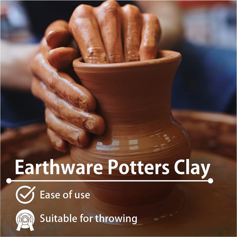 Old Potters Low Fire Pottery Clay (Cones 06-2) Art Modeling Clay, Ideal for Wheel Throwing and Hand Building, Pottery Clay for Sculpting, Beginners, and Advanced, 10 lbs Terra Cotta - Image 3