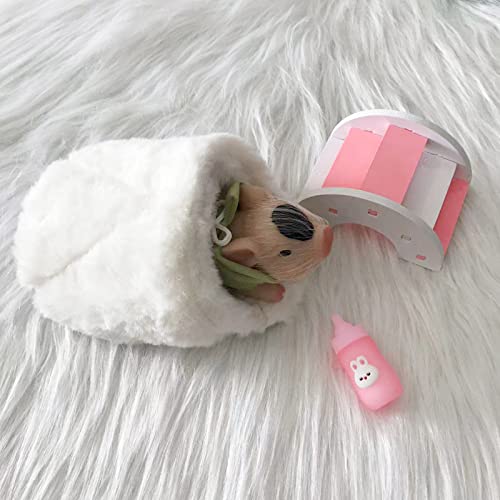 VOLOBE 5 Inches Silicone Piglet Soft Mini Realistic Silicone Animal with Silicone Piglet Accessories for Kids Boy Girl Birthday Tony - Image 5