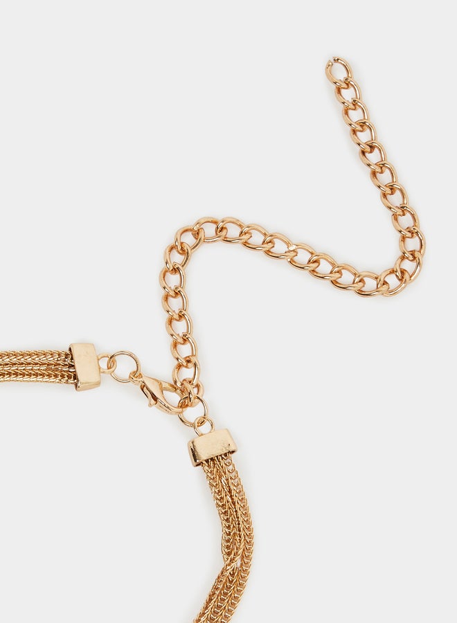 Styli Black Floral Pendant Necklace - Image 3