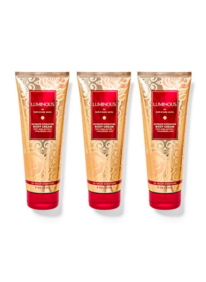 MYT Bbw Bath And Body Luminous Ultimate Hydration Body Cream 8Oz. (Pack Of 3) 