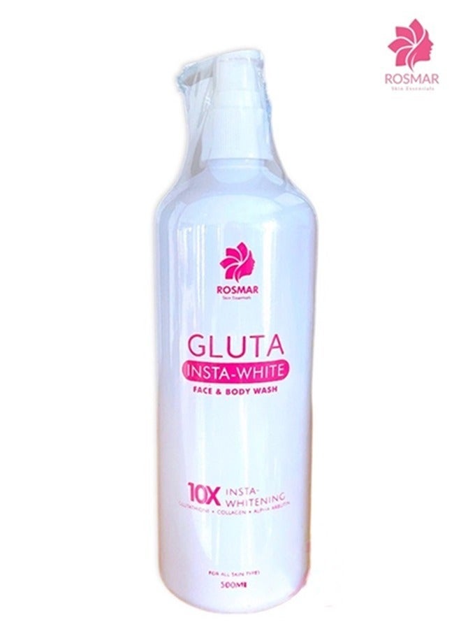 ROSMAR Gluta Insta White Face & Body Wash for Cleansing and Nourishment of Skin, Experience Anti-Aging, Whitening, Anti-bacterial, Firming, and Effective Treatment for Blemishes and Acne. 500ml. - Image 2