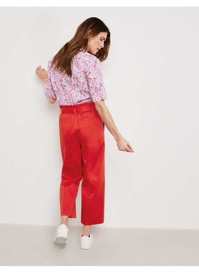 GERRY WEBER length trousers with a wide tie-around belt  - Image 1
