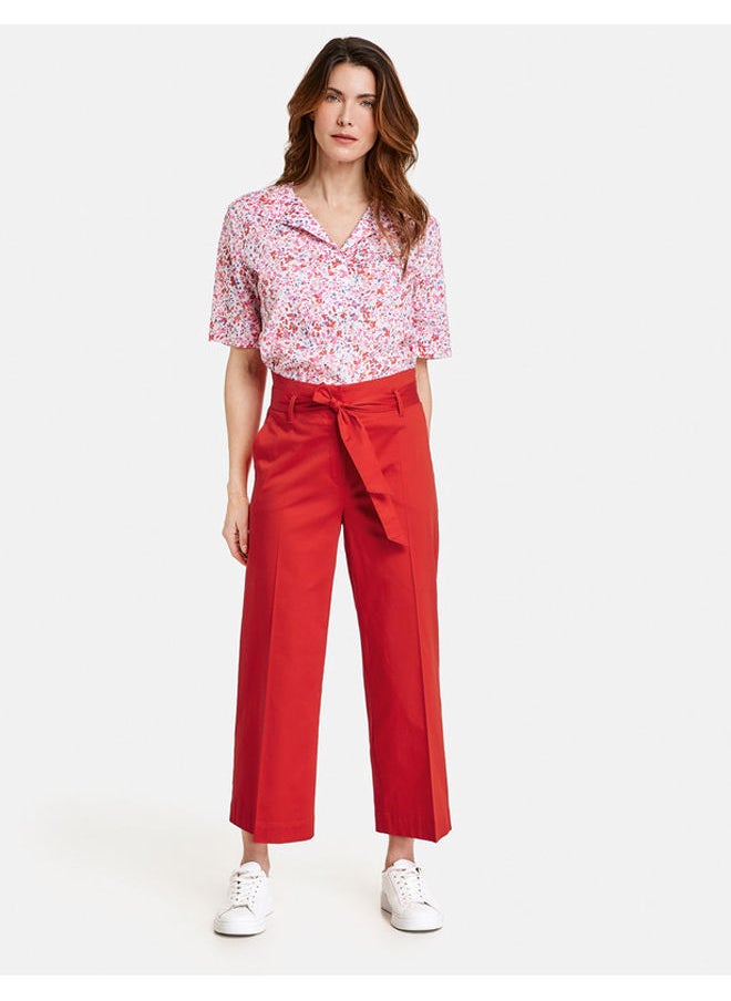 GERRY WEBER length trousers with a wide tie-around belt  - Image 3