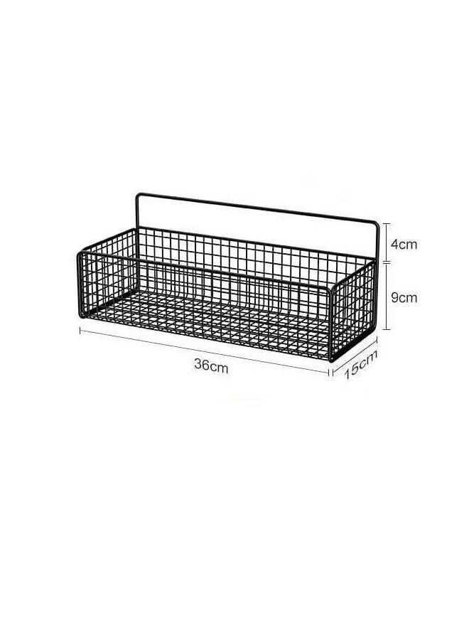 ZCM-HAPPY 2 Pack Shower Shelves, Adhesive Bathroom Organizers, No Drilling Required, Large Capacity, Rust-Proof Stainless Steel Bathroom Shower Organizer, Shower Shelves for Indoor Shower Rooms, Black - Image 2