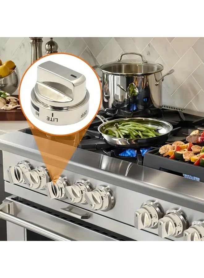 5 Pack Stainless Steel Stove Knob Replacement For Lg Gas Range Oven - Image 4