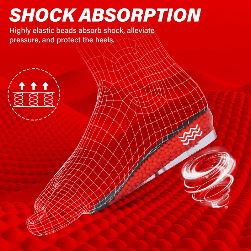ERGOfoot Height Increase Insoles for Men Women, Adjustable Heel Lifts Up to 1.8 Inches, 3/4 Length Heel Cushion Inserts, All-Day Shock Absorption and Cushioning - Image 4