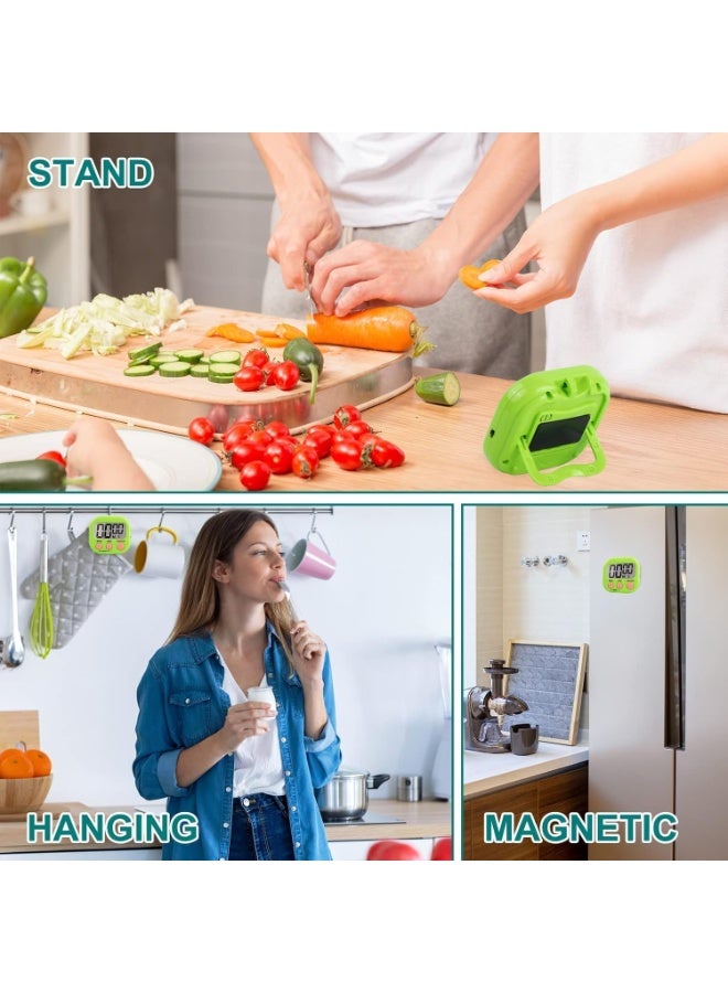 4 Pack Of Magnetic Kitchen Timer Clock – Digital Countdown & Stopwatch Timer – Bright LCD Display – Loud Beep – Multipurpose Timer ( Random Color ) - Image 5