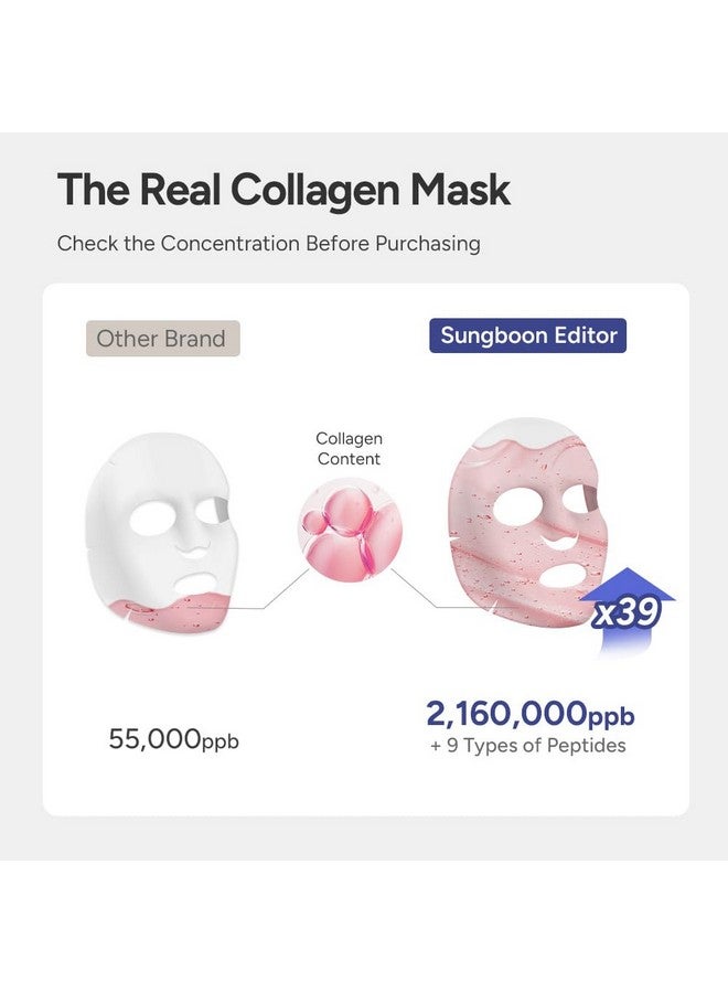 SUNGBOON EDITOR Korean Glass Skin Deep Collgen Boost Set | Real Collagen 2,160,000PPB for Elasticity | Hydrating Collagen Face Mask | Face Serum for Women | Korean Skin Care Set - Image 4
