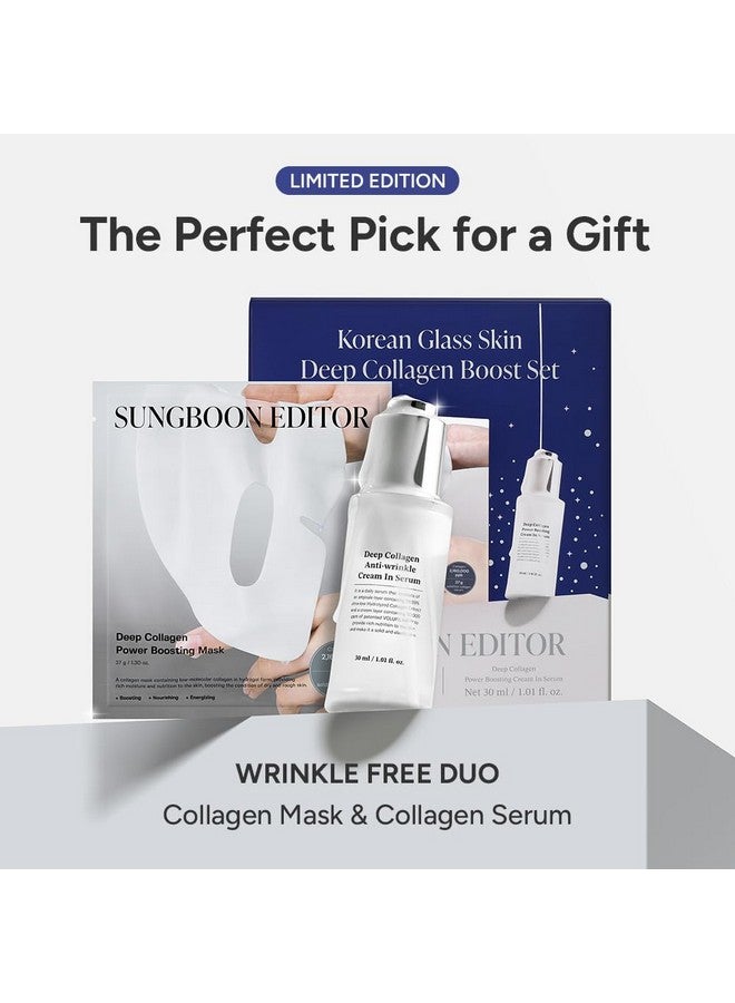 SUNGBOON EDITOR Korean Glass Skin Deep Collgen Boost Set | Real Collagen 2,160,000PPB for Elasticity | Hydrating Collagen Face Mask | Face Serum for Women | Korean Skin Care Set - Image 2
