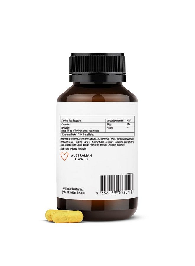 JSHealth فيتامينات JSHealth تركيبة بيربرين+ - مكمل بيربرين لصحة الأيض - نباتي، خالي من الغلوتين وغير معدل وراثيًا. (60 قرص)  - Image 2