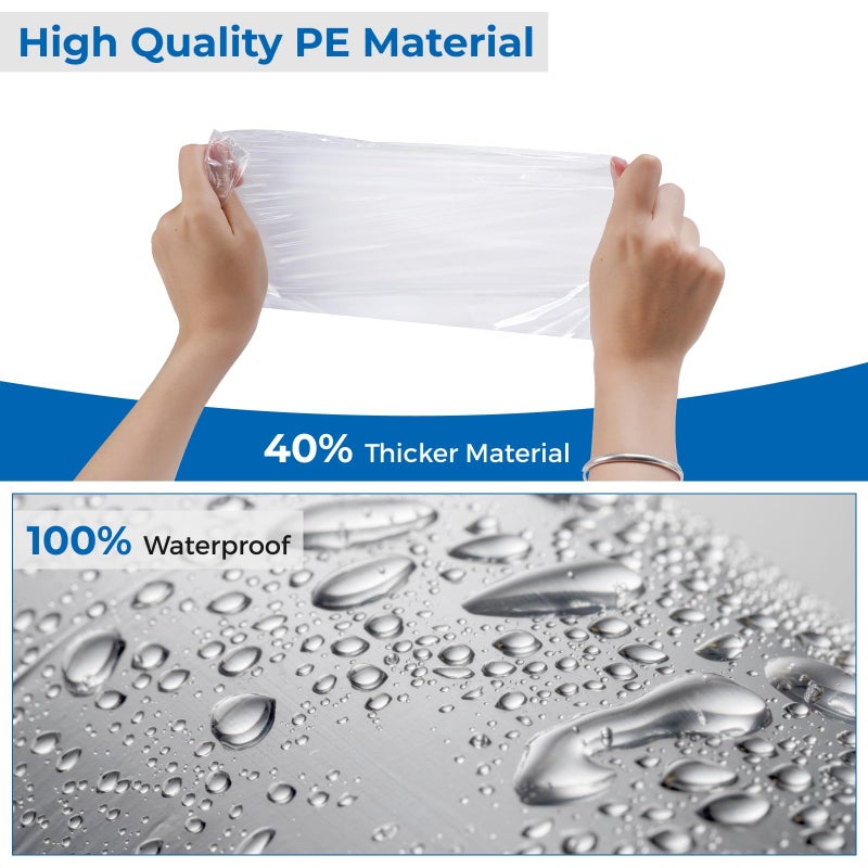 Opret 5 Pack Rain Ponchos, Disposable Emergency Ponchos Bulk Unisex Waterproof Raincoat for Adults with Drawstring Hood - Image 4