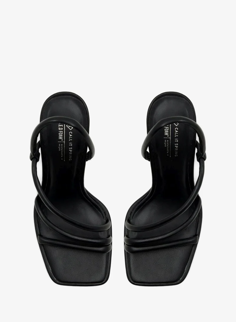 CALL IT SPRING Black Luxe Slingback Heeled Sandals for Women | Best Price UAE