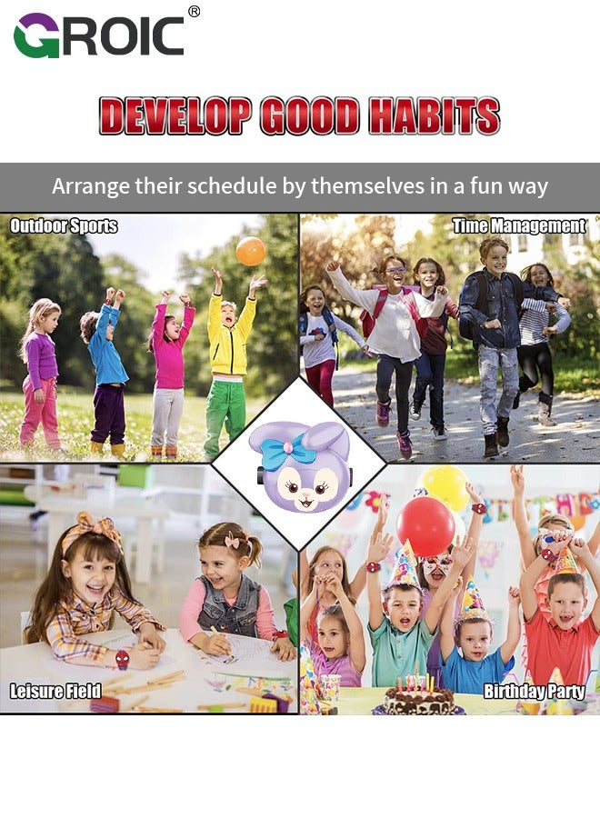 GROIC Kids Watch with 24 Stella Lou Projection Patterns Cartoons Kids Digital Wrist Watch Toys with Adjustable Strap Projector Watch - Image 4