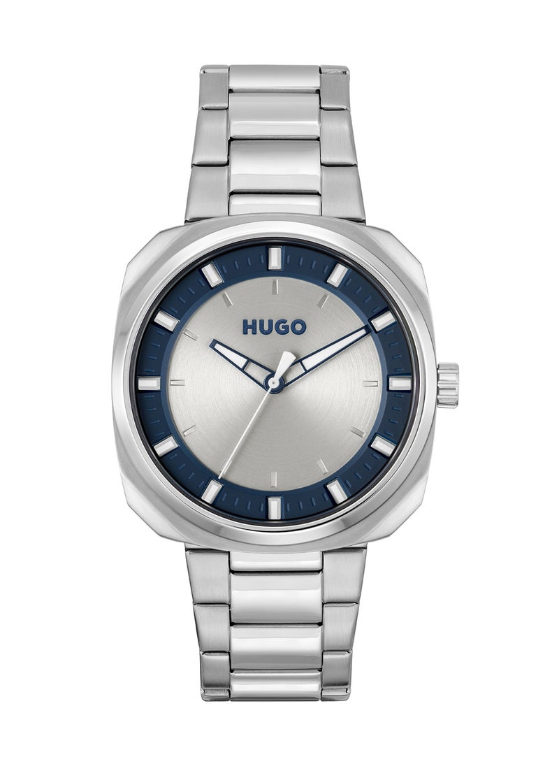 HUGO BOSS ساعة يد رجالية من الستانلس ستيل بعقارب على شكل مثمن 1530309 - 42 ملم  - Image 1