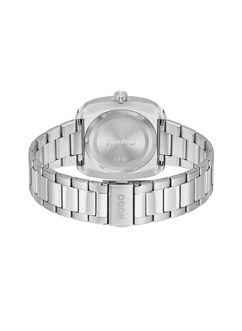 HUGO BOSS ساعة يد رجالية من الستانلس ستيل بعقارب على شكل مثمن 1530309 - 42 ملم  - Image 2