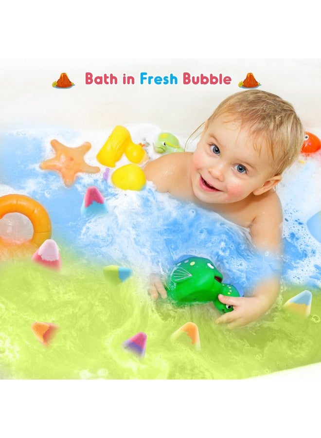 NPET 12Pcs Volcano Bath Bombs Set, Unique Macaroon Color Volcano Design Bath Bombs, 12 Different Scents Bath Bombs for Relax Skincare Favors for Kids Boys Girls - Image 2