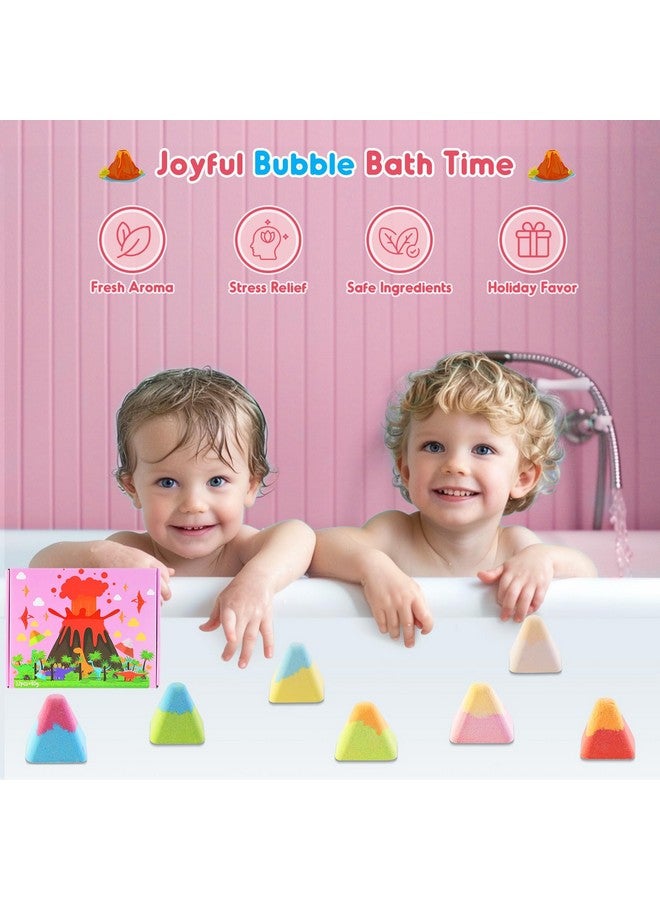 NPET 12Pcs Volcano Bath Bombs Set, Unique Macaroon Color Volcano Design Bath Bombs, 12 Different Scents Bath Bombs for Relax Skincare Favors for Kids Boys Girls - Image 5