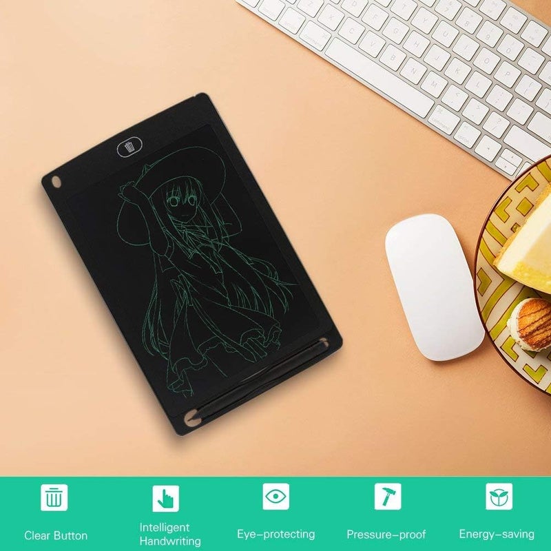 لوح كتابة LCD 8.5 بوصة لوحة رسم محمولة كاتب إلكتروني لوحة ملاحظات بيئية للكتابة والرسم - أزرق، 2724651455436 - Image 4