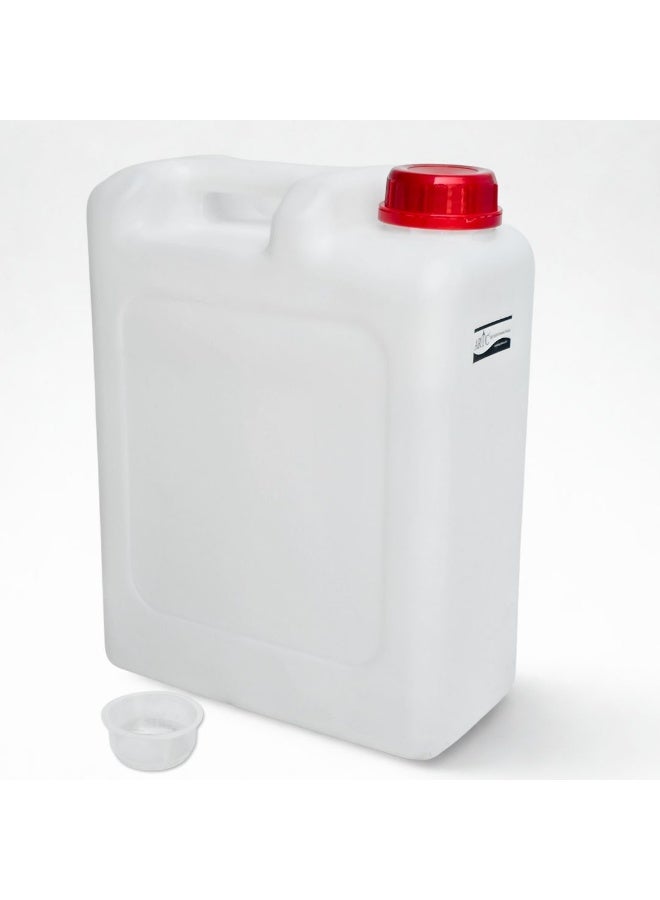 ARTC 10L Heavy Duty HDPE Plastic Jerrycan Bottle & Container | Double Lid Leak-Proof Transparent White For Water, Fuel, Oil & Liquid Storage | Multipurpose Food Grade & Chemical Safe for Industrial, Shipping, Camping, Home, Kitchen, Storage,  Outdoor and Indoor Use - Image 3