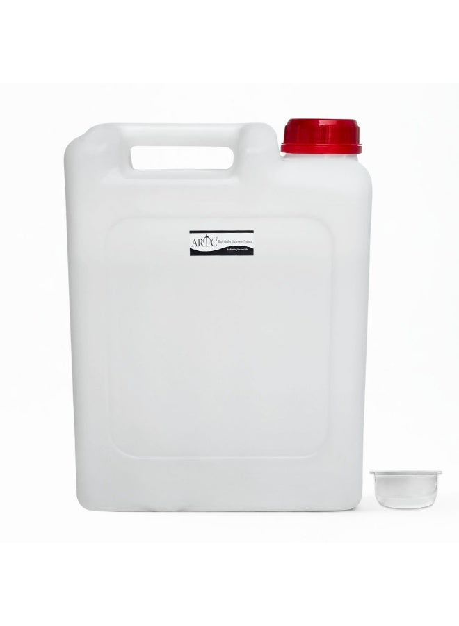 ARTC 10L Heavy Duty HDPE Plastic Jerrycan Bottle & Container | Double Lid Leak-Proof Transparent White For Water, Fuel, Oil & Liquid Storage | Multipurpose Food Grade & Chemical Safe for Industrial, Shipping, Camping, Home, Kitchen, Storage,  Outdoor and Indoor Use - Image 4